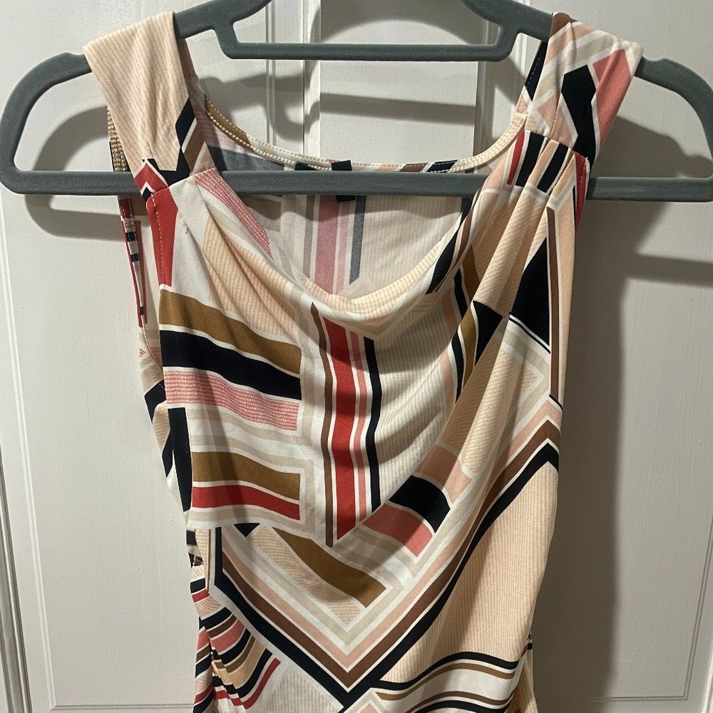 White House Black Market Geometric Print Blouse - Multi Color Size XS